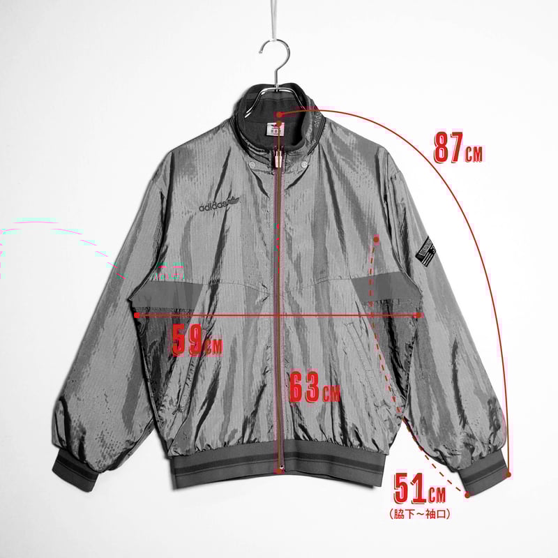 USED【 adidas 】90sナイロンジャケット（デサント製）／MENS：M〜L