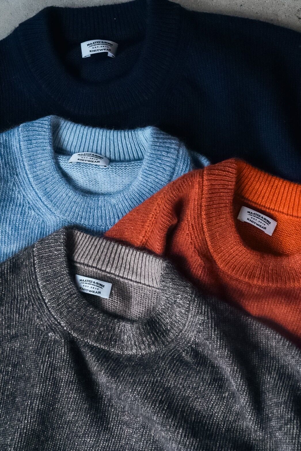 MAATEE&SONS BLACK ALPACA 裏CASHMERE ひょっとこ P/O SW