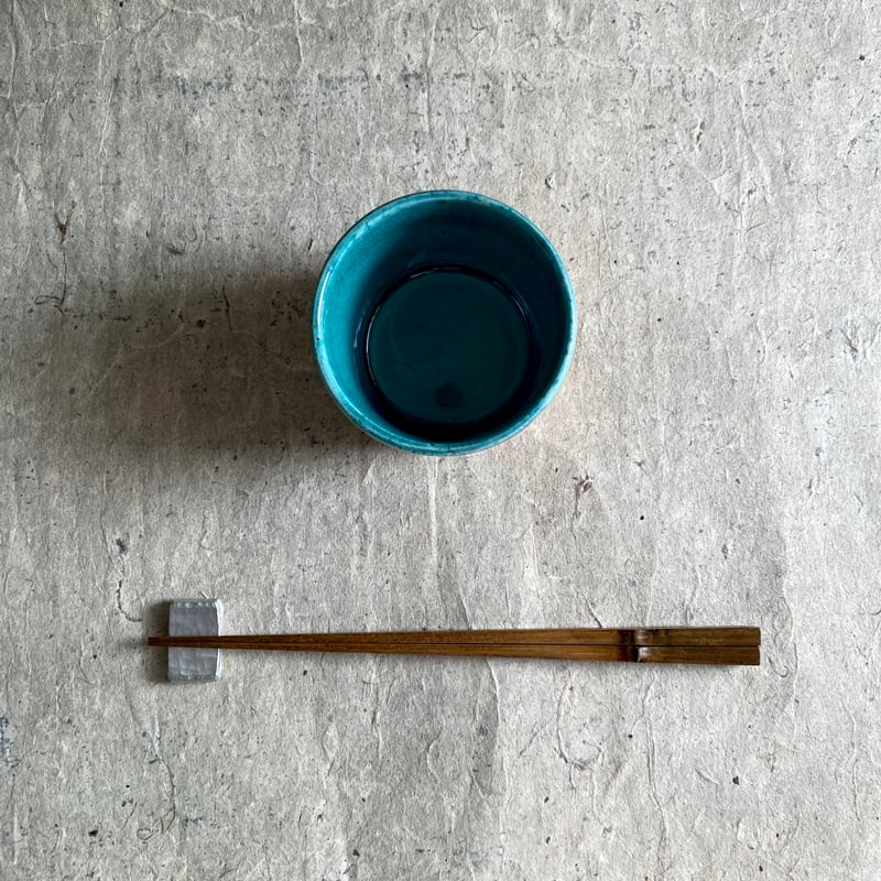 美濃焼 縄文焼〆織部グリーン 蕎麦猪口 | MatsuBokkuri