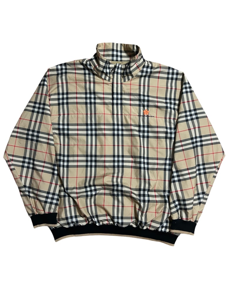 BURBERRY GOLF ノバチェック総柄 プルオーバーナイロンジャケット