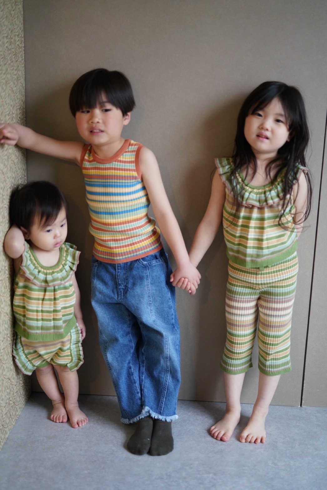ボトムス mabli 25ss meadow stripe pants & necktie ボトムス mabli
