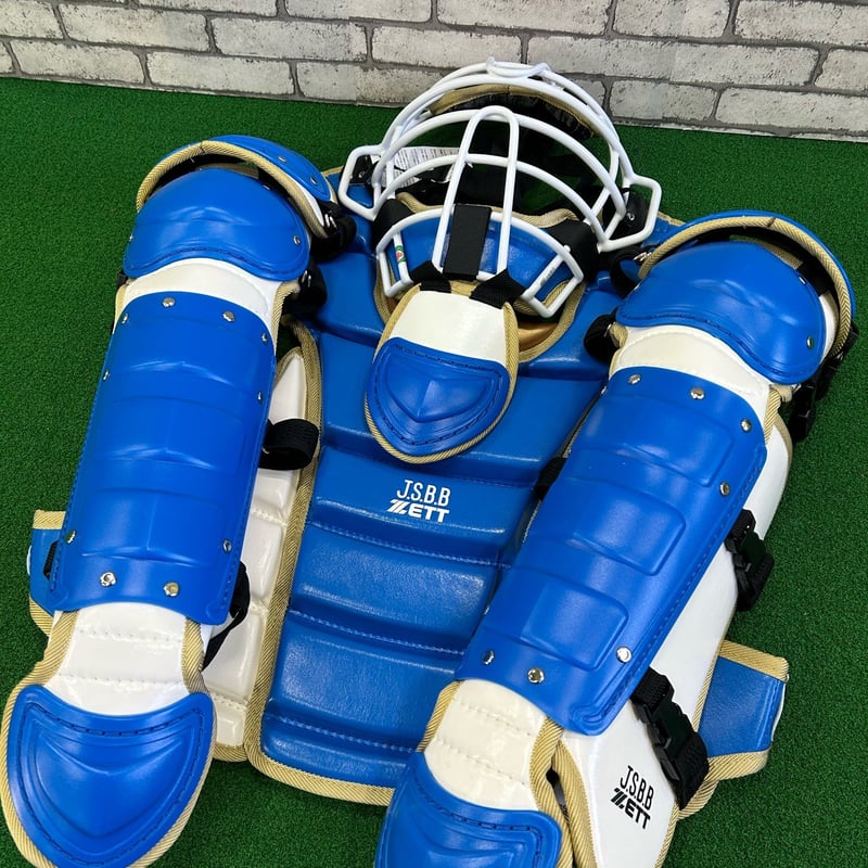 ZETT キャッチャー道具 プロテクター5点セット ネイビー ZETT