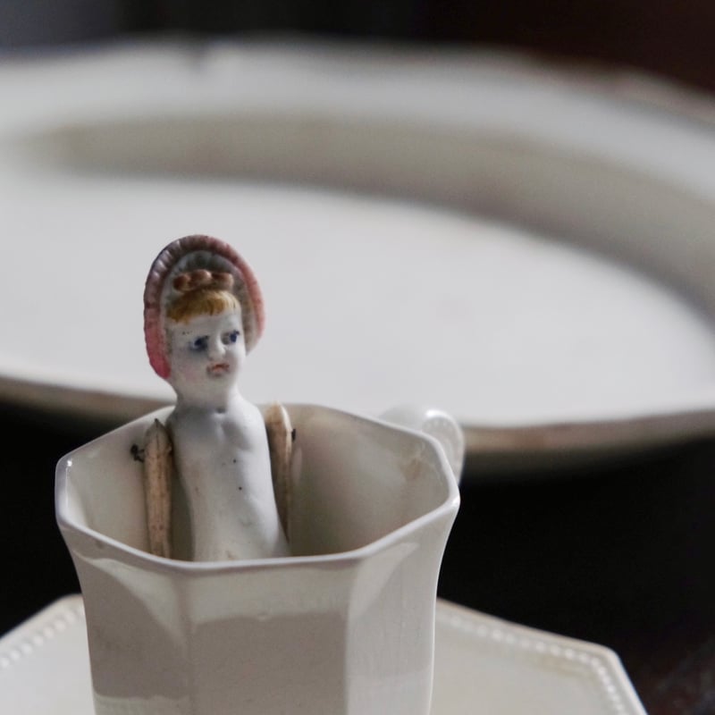 ビスクドール ミニョネット 人形 9.5cm フランス アンティーク 0501750