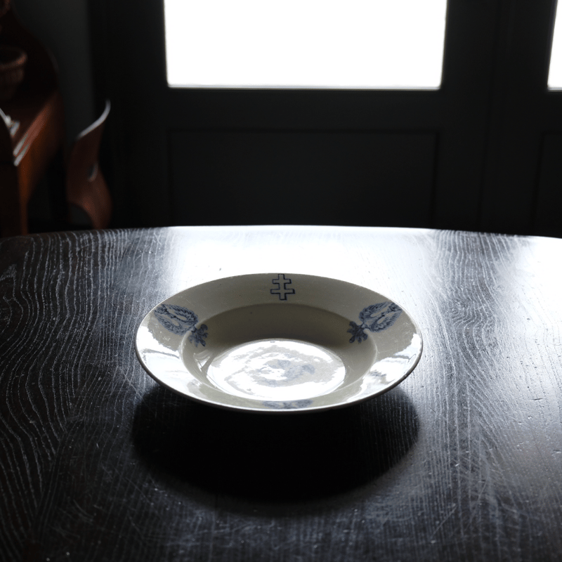 K&G リュネヴィル ロレーヌ十字皿 深皿 φ23.7cm フランス アンティーク