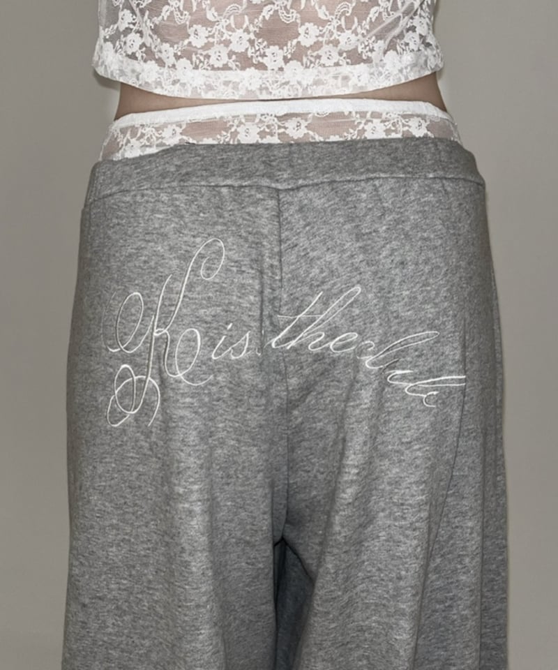 再入荷】lace sweat pants | KISS THE CLUB