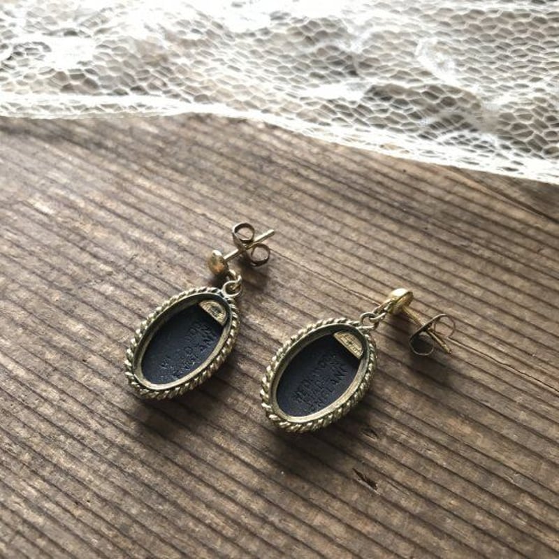 WEDGWOOD 】ウェッジウッド ジャスパー アクセサリー ピアス ブラック