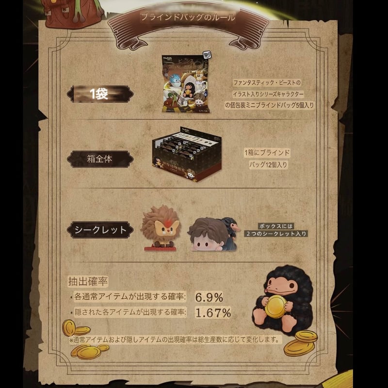 ファンタスティックビースト ニュートと魔法動物のデフォルメ