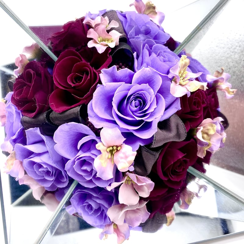 プリザーブドフラワー お洒落な4面カレイドミラーアレンジ | Chloris