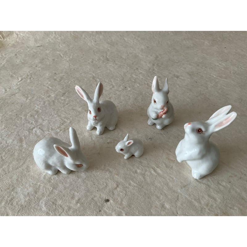 陶器ミニチュアシリーズ「白うさぎ」 | GRASS Arts&Crafts ~since 1992~