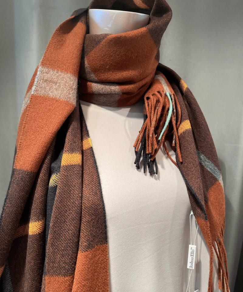 Joshua Ellis / TARTAN/ CPG60361ピュアカシミヤ大判ストール |