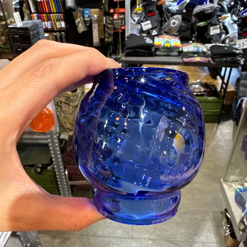 燈人オリジナル耐熱琉球ガラスグローブ（青色）DIETZ78、76