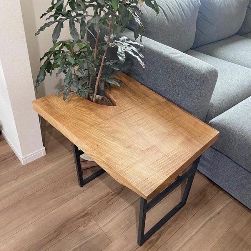 1点物 】一枚板サイドテーブル 山桜 | ニコルソン家具店