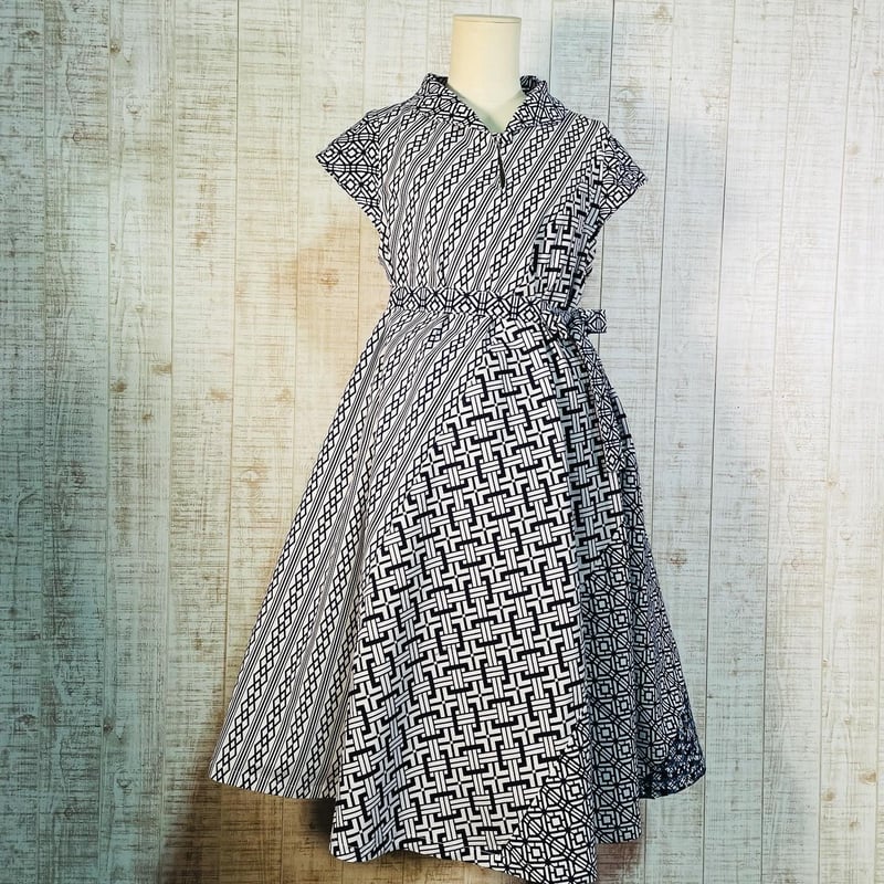 数種類の古典柄反物浴衣で立ち襟＆フレンチ袖テントライン・美ライン