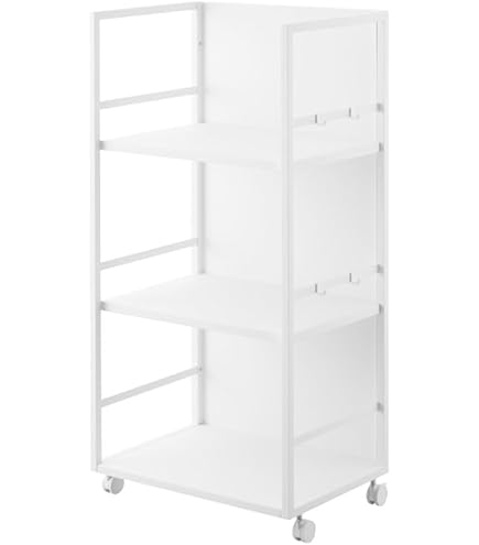 Amazon.co.jp: 山崎実業(Yamazaki) 目隠し ワゴン L ホワイト W42×D32