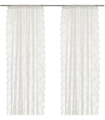 Amazon｜☆LILL / カーテン2枚組 / ホワイト[イケア]IKEA(70171927