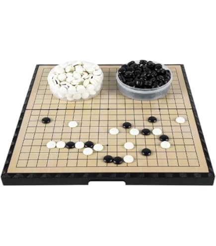 Amazon | 本榧九路盤 招福囲碁盤 囲碁セット ミニ碁石 | 囲碁 | おもちゃ