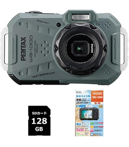 Amazon | ペンタックス PENTAX WG-1000 グレー 【SD128GBセット】 本格