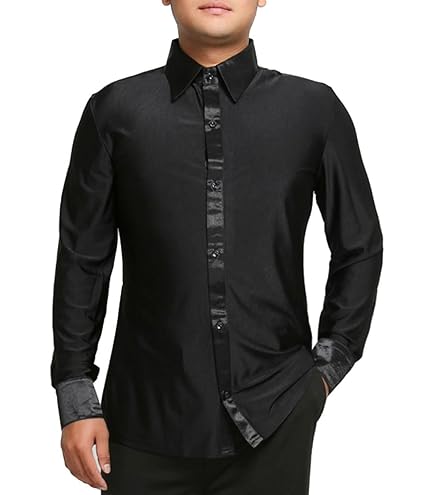 Amazon.co.jp: 社交ダンス シャツ メンズ トップス モダンドレス 衣装