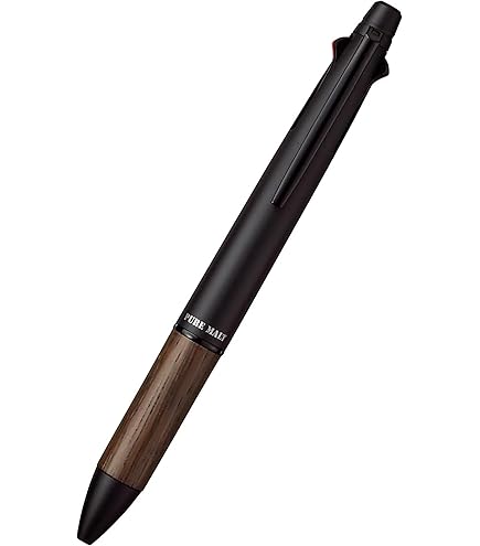 Amazon | 【素彫り名入れ】三菱鉛筆 ピュアモルト 4＆1 オークウッド