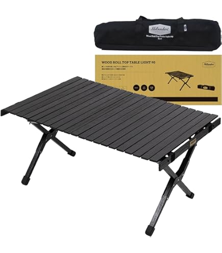 ogawa アウトドアキャンプテーブル ロールテーブルM ブラック 1914