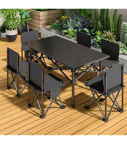 Amazon.co.jp: HEEOREV アウトドア テーブル チェアセット キャンプ