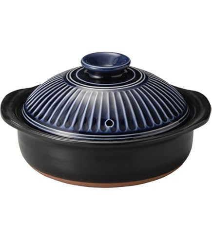 Amazon | たち吉 白とくさ セラミック土鍋 直火 IH対応 22cm 日本製