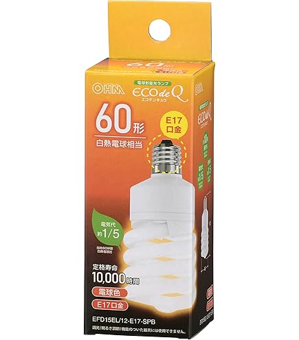 Amazon.co.jp: NEC 電球形蛍光ランプ コスモボールD形60W電球色