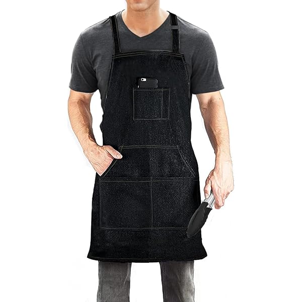 Amazon.com: Dadidyc Denim Jean Tool Apron with 4 Pockets