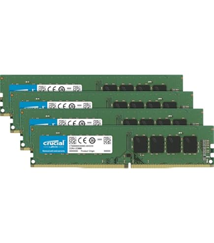 Crucial 64GB Kit (16GBx4) DDR4 2400 MT/s (PC4-19200) DR x8 DIMM