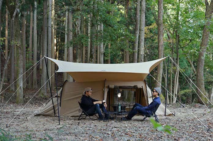 DOD テント2つ＋タープセット カップルや友達同士等のデュオにオススメ