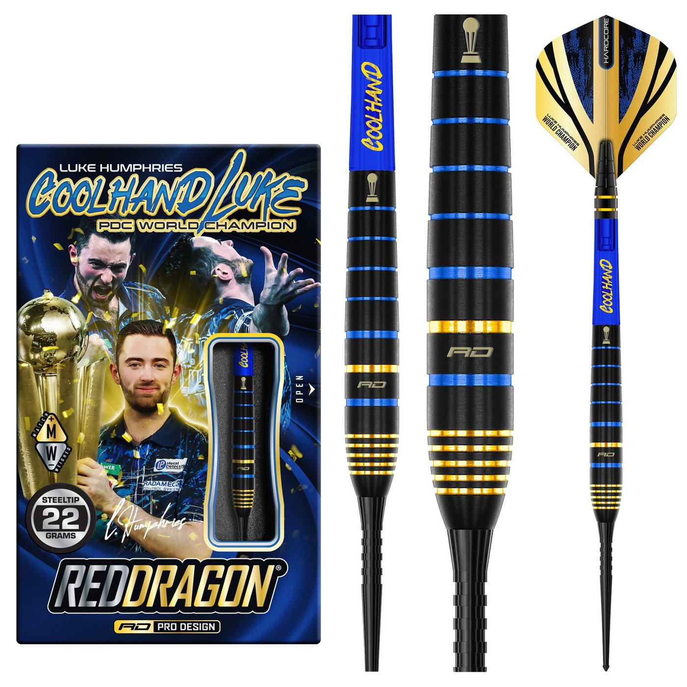 Red Dragon Luke Humphries Coolhand Blue Series 90% Darts