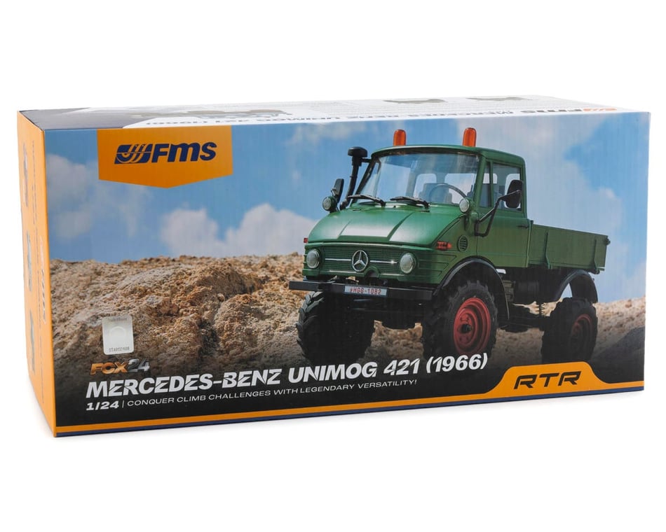 FMS FCX24 1/24 Unimog RTR Micro Rock Crawler Combo (Green