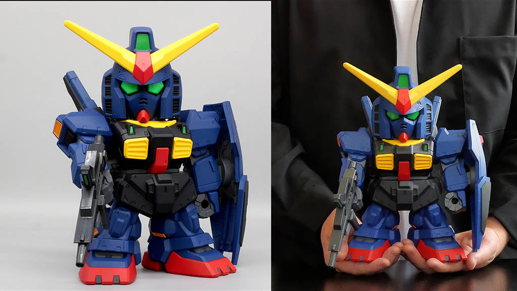 黒いガンダム】MK-IIティターンズ仕様のSDジャンボソフビ