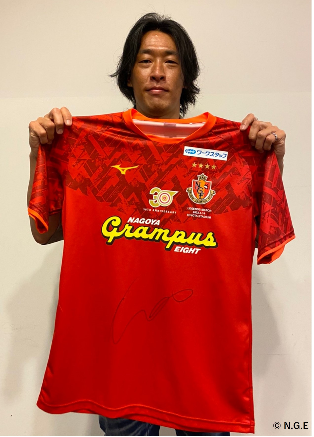 名古屋グランパス ランゲラック選手 30周年記念ユニフォーム Lサイズ