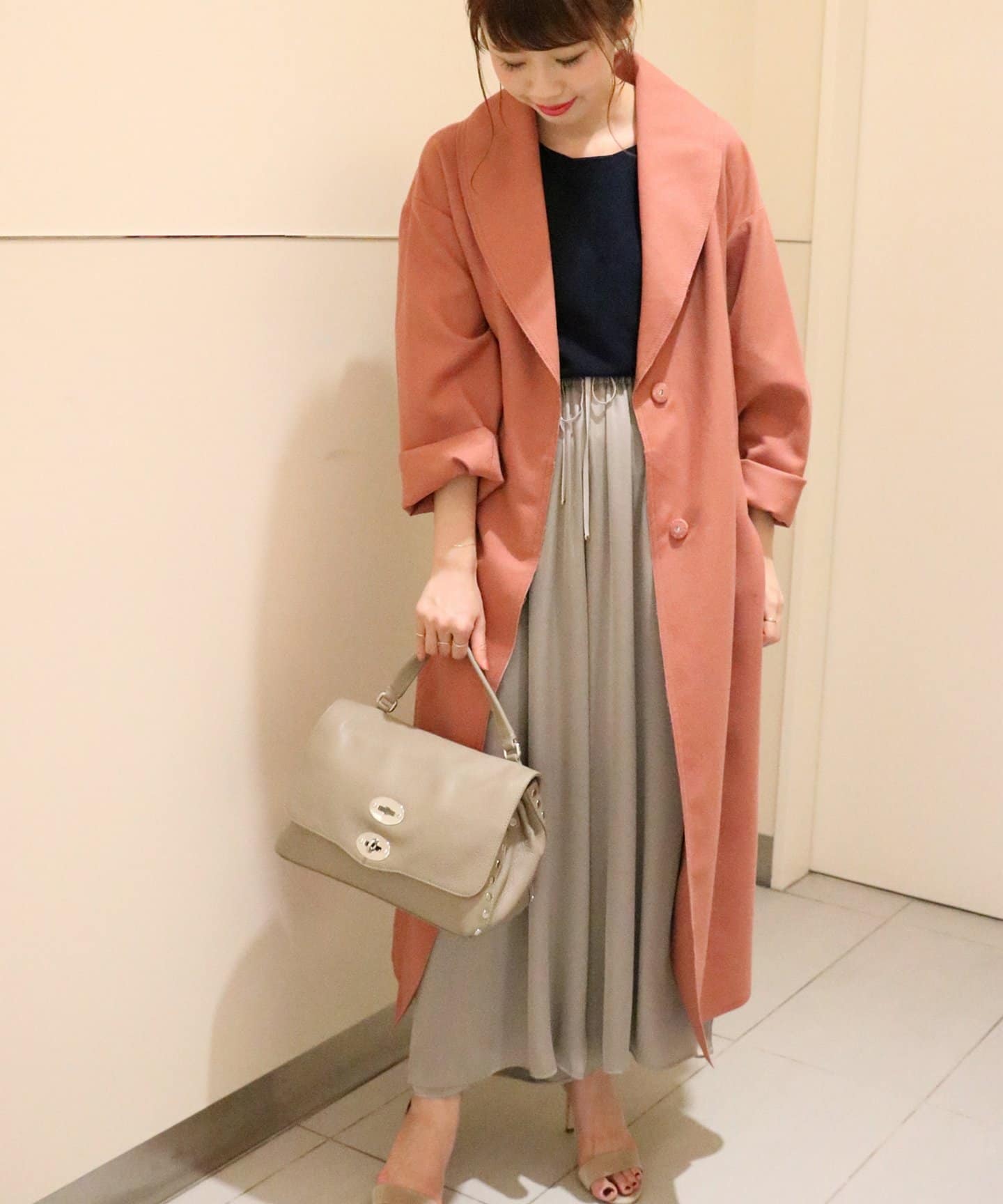 NOBLE＞Wショールカラーガウンコート◇[品番：BYCW0003206]｜B.C STOCK