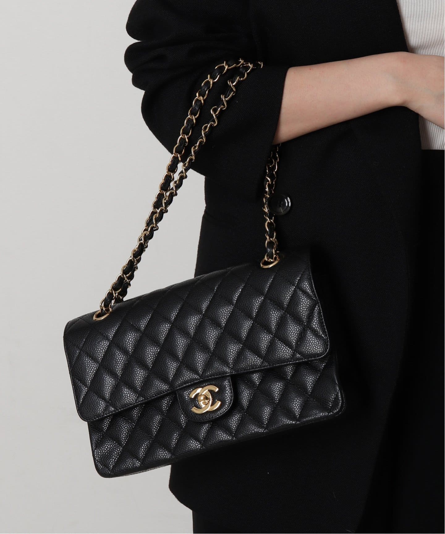 VINTAGE CHANEL/シャネル】マトラッセチェーンショルダーバッグ 25 cv