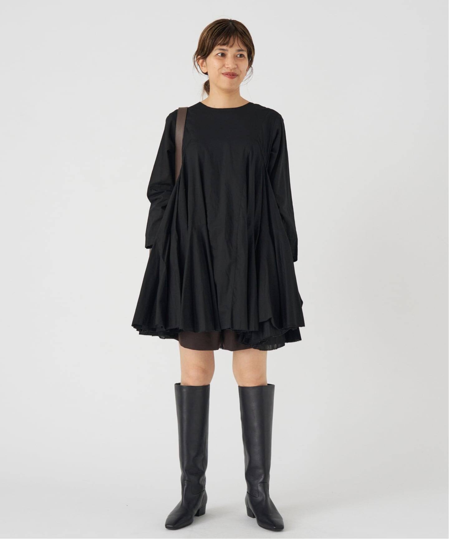 AAYUSHI/アユーシ 別注 ロングスリーブラッフルドレス（ワンピース