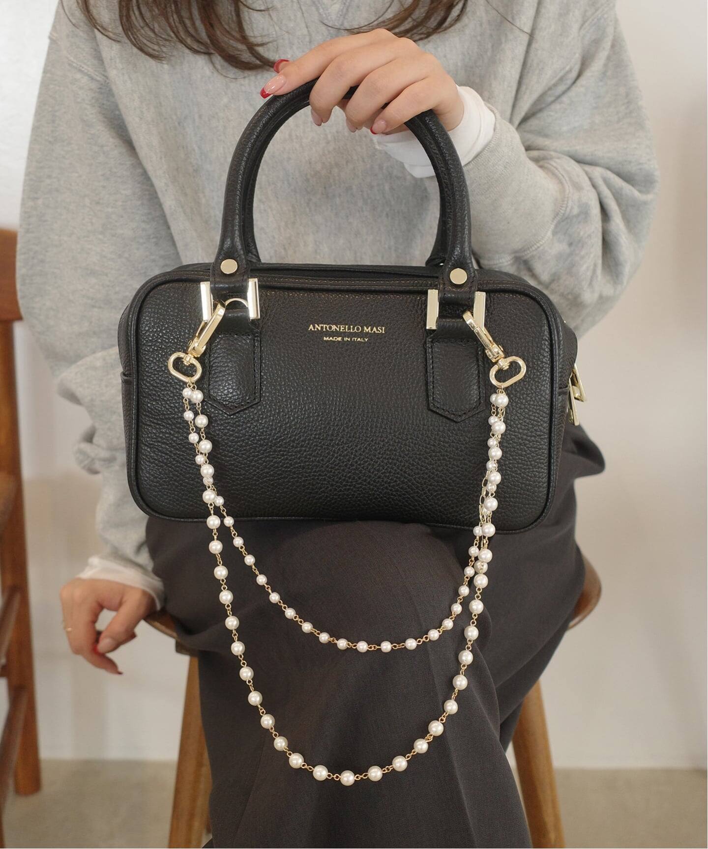 ANTONELLO MASI/アントネッロマージ SLOBE別注 レザーボストンバッグ