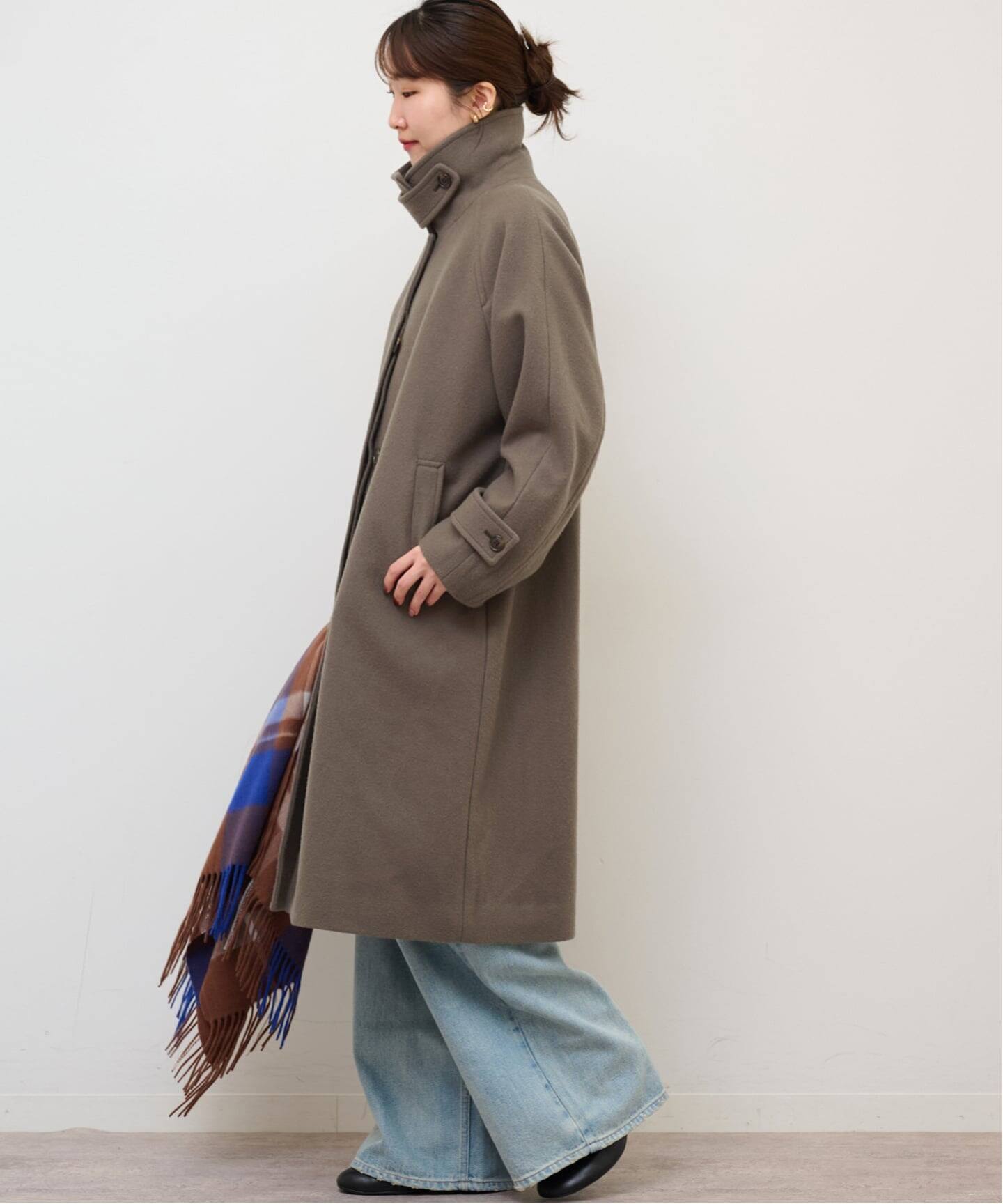 尾州ウールスーパー100ステンカラーコート（ステンカラーコート