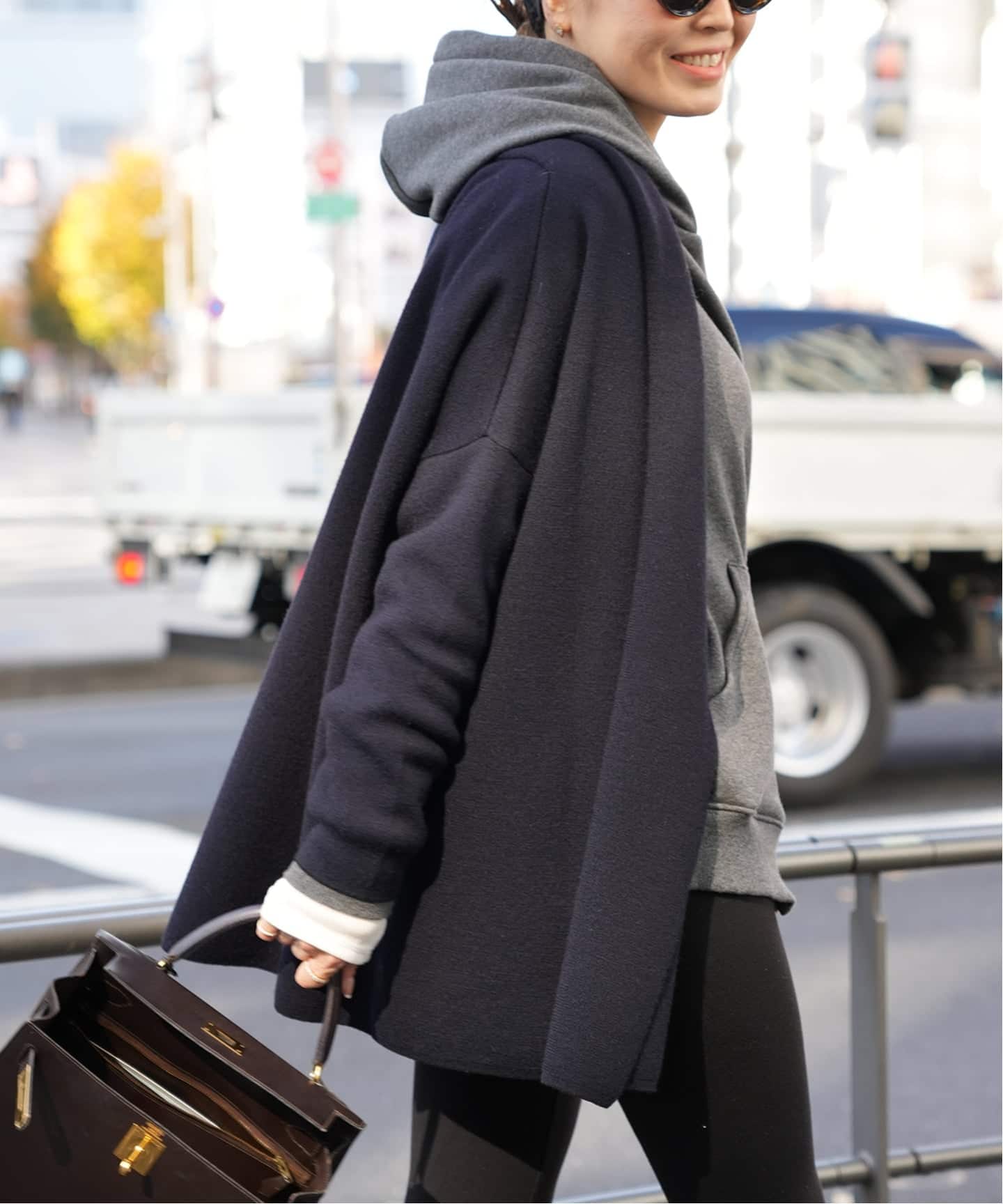 スムース ニットガウン ショートコート（その他ブルゾン／アウター