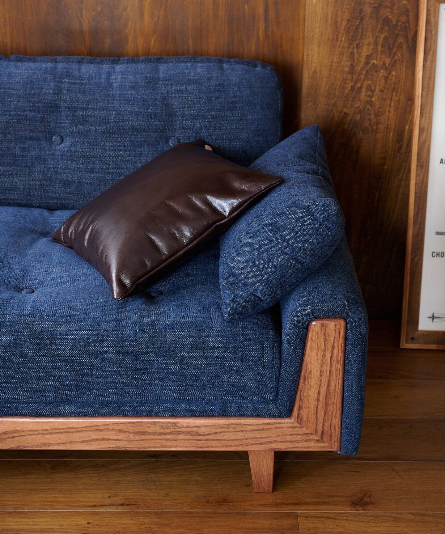 大型商品》WINDAN Feather SOFA 2nd NAVY ウィンダンフェザーソファ