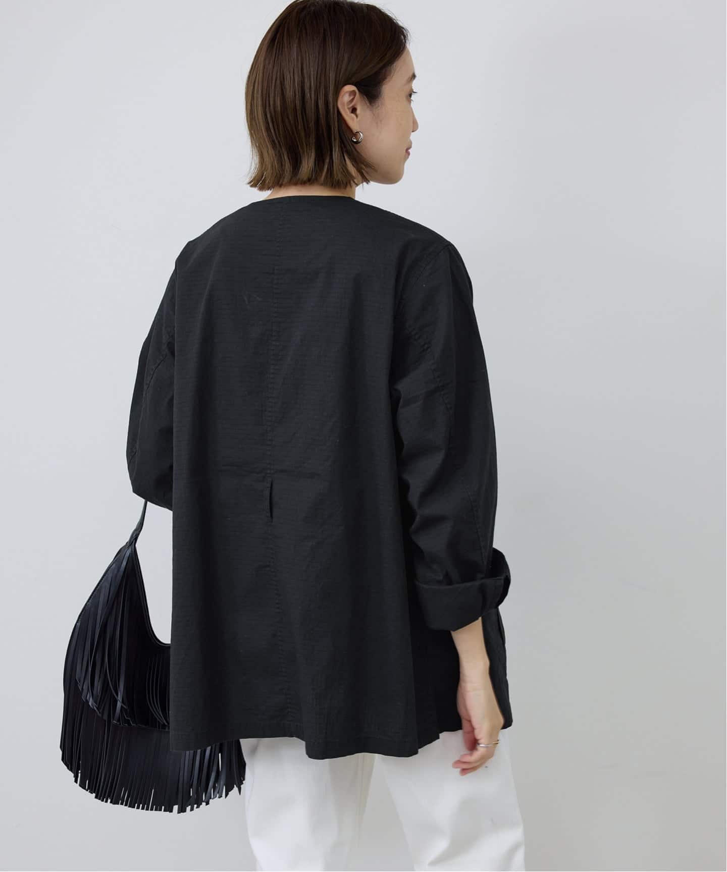 追加予約》ノーカラーサファリブルゾン（その他ブルゾン／アウター