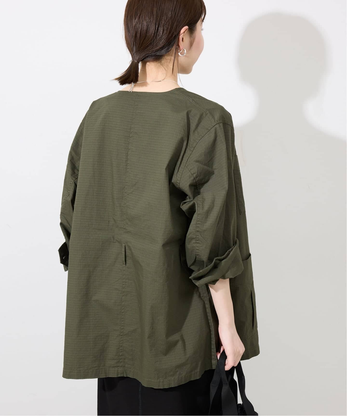 追加予約》ノーカラーサファリブルゾン（その他ブルゾン／アウター