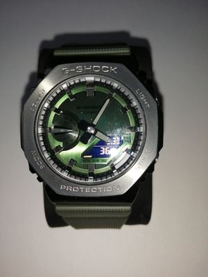Casio G-Shock Green Dial Green Resin Strap GM-2100B-3AER - First