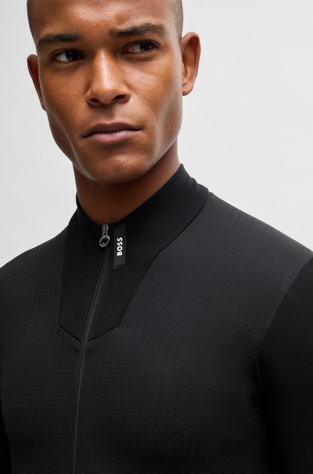 BOSS - BOSS x ASSOS jacket in breathable stretch fabric - Black