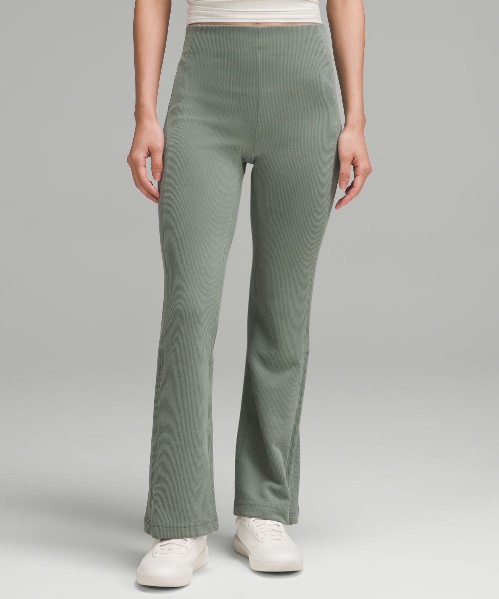 起毛加工Softstreme リブ ジップフレアパンツ 29インチ *アジア