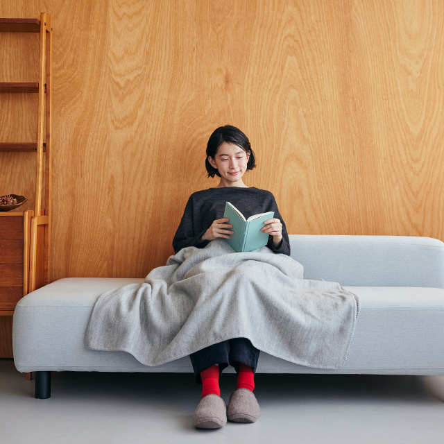 泉大津の大判ブランケット グレー｜家を装う｜中川政七商店 公式サイト