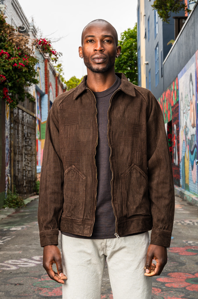 Studio D'Artisan Amami-Dorozome Mud-Dyed Jacquard Jacket