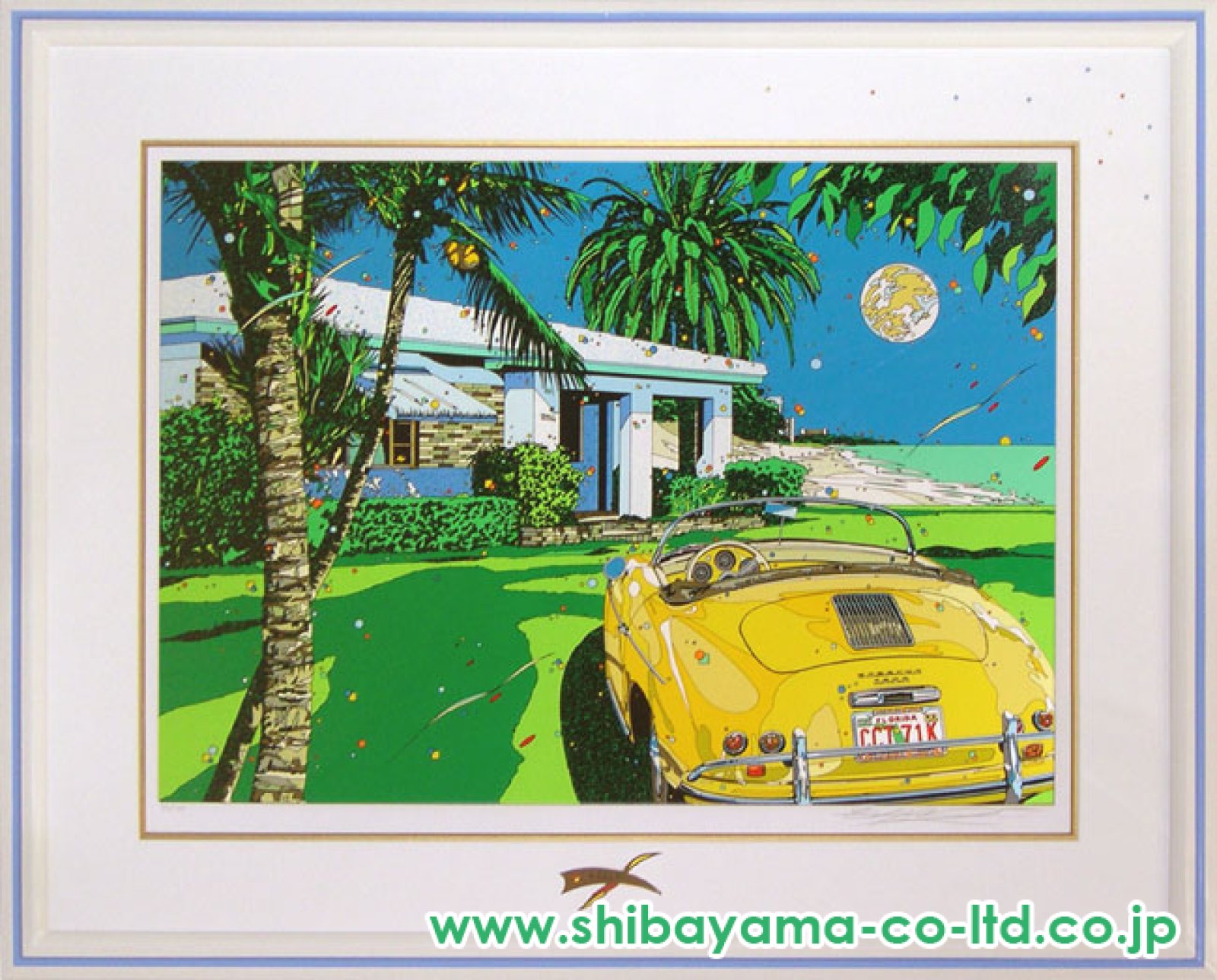 鈴木英人「MIAMI MOON」シルクスクリーン :: 絵画買取・販売 - シバヤマ