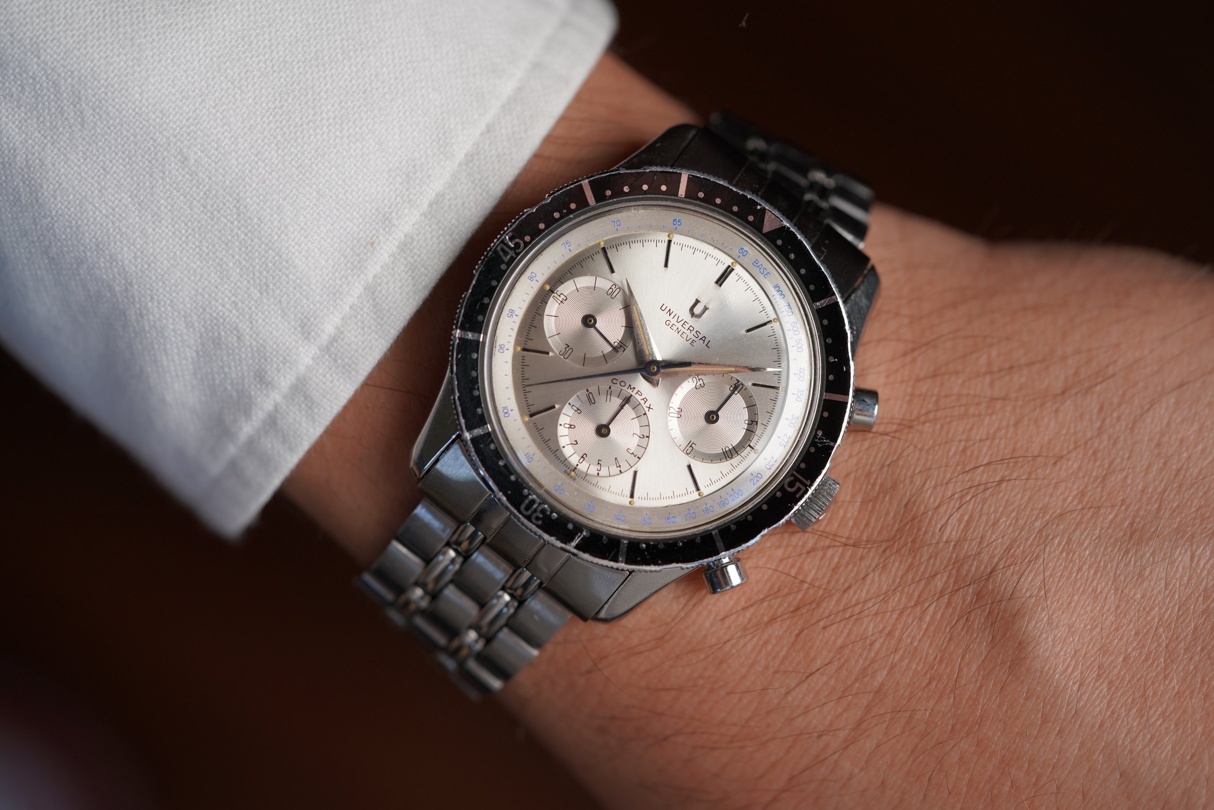 Universal Genève Compax Reference 22703 On GF Bracelet — Wind Vintage